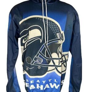 Seattle Seahawks Football Polyester Pullover Hoodie Medium